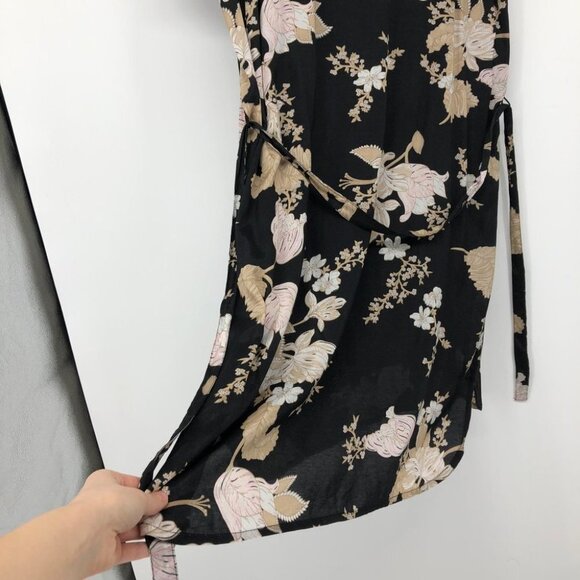 Kaffe  India Kajilli black floral mini dress lace illusion v neck EU 40 - Picture 13 of 16